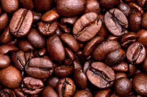Roasted coffee beans Stock Photos