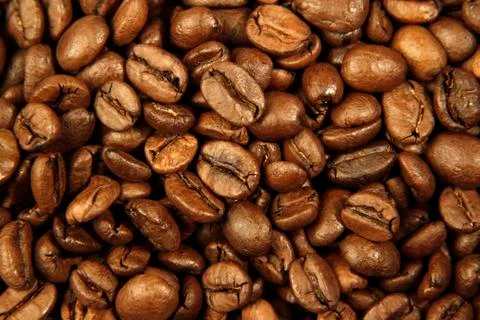 Roasted coffee beans Stock Photos
