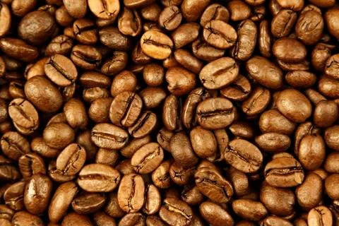 Roasted coffee beans Stock Photos