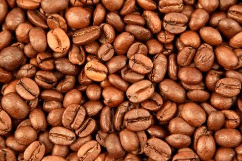 Roasted coffee beans Stock Photos