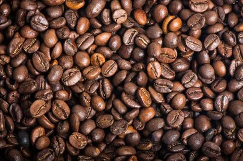 Roasted coffee beans Stock Photos