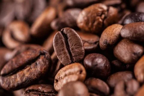 Roasted coffee beans Stock Photos