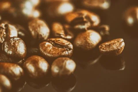 Roasted coffee beans Stock Photos