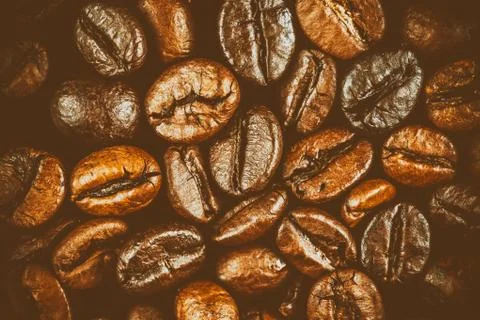 Roasted coffee beans Stock Photos