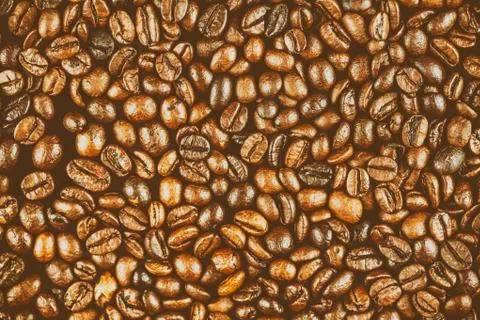 Roasted coffee beans Stock Photos