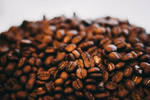 Roasted coffee beans Stock Photos