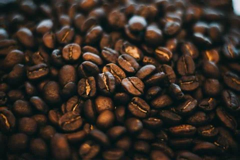 Roasted coffee beans Stock Photos