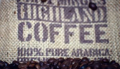 Roasted coffee beans Stock Photos