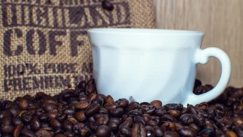 Roasted coffee beans Stock Photos