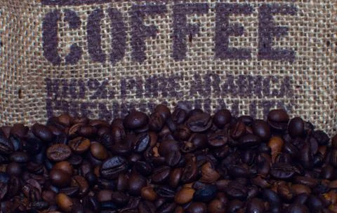 Roasted coffee beans Stock Photos