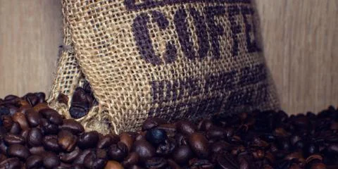 Roasted coffee beans Stock Photos