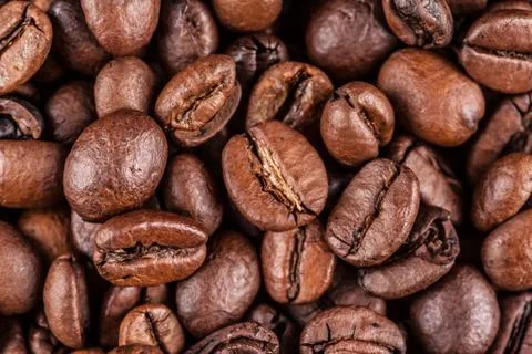 Roasted coffee beans Stock Photos
