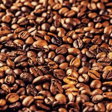 Roasted coffee beans Stock Photos