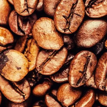 Roasted coffee beans Stock Photos