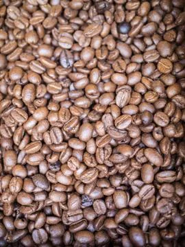 Roasted coffee beans Stock Photos