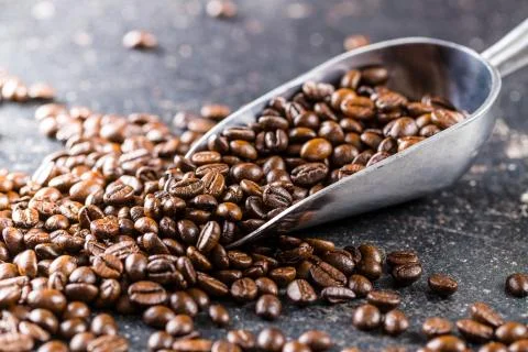 Roasted coffee beans. 写真素材