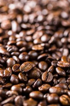 Roasted coffee beans. Foto stock