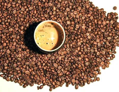 Roasted coffee beans Stock Photos