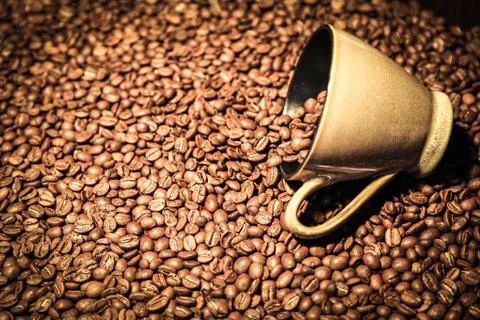 Roasted coffee beans Stock Photos