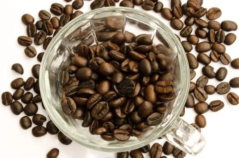 Roasted coffee beans Stock Photos