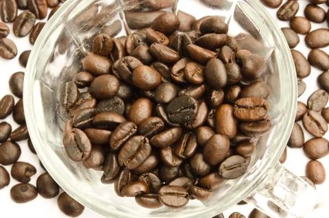 Roasted coffee beans Stock Photos