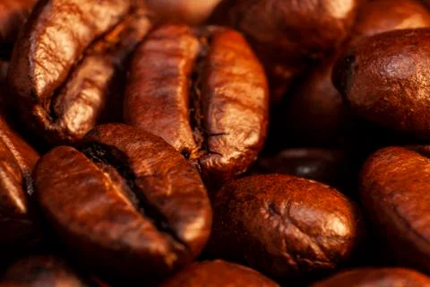 Roasted coffee beans Stock Photos