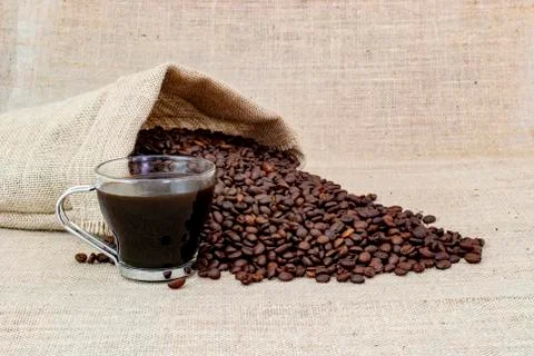 Roasted coffee beans Stock Photos