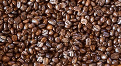 Roasted coffee beans Stock Photos
