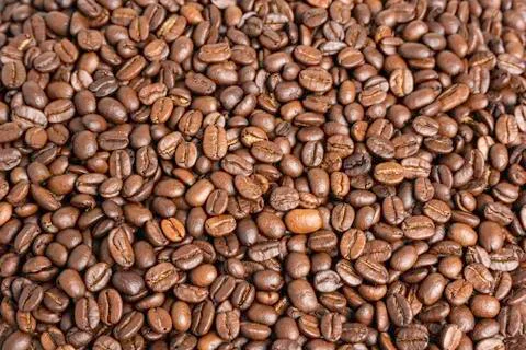 Roasted Coffee Beans Stockfoto's