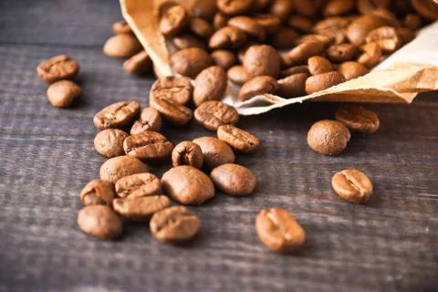 Roasted coffee beans Stock Photos