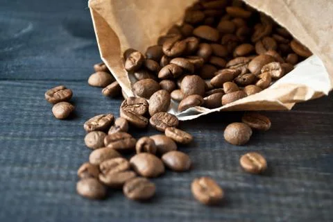 Roasted coffee beans Stock Photos
