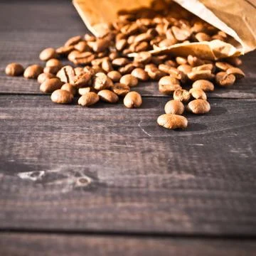 Roasted coffee beans Stock Photos