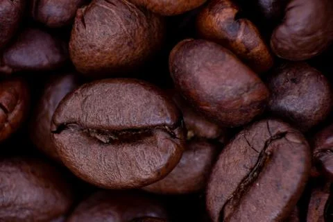 Roasted coffee beans Stock Photos