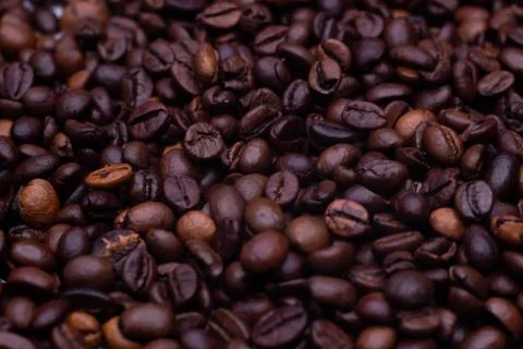 Roasted coffee beans Stock Photos