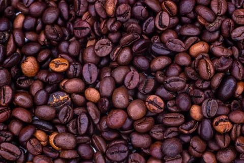 Roasted coffee beans Stock Photos