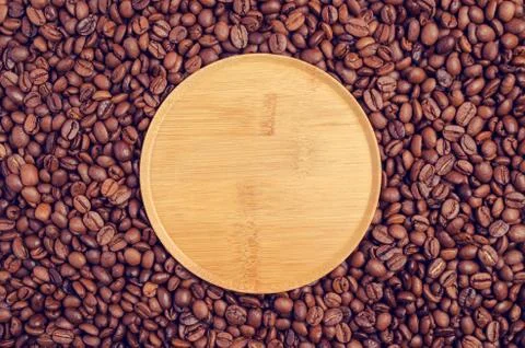 Roasted coffee beans. Stockfoto's