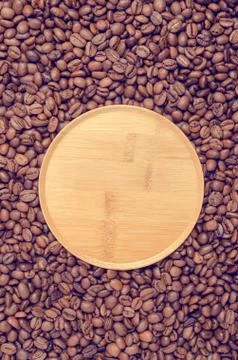 Roasted coffee beans. Stock Photos