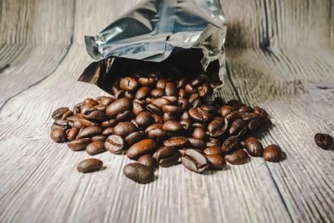 Roasted coffee beans Stock Photos