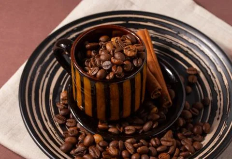 Roasted coffee beans Stockfoto's