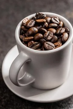 Roasted coffee beans. Foto stock