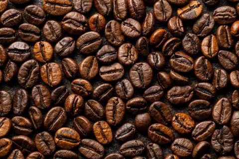 Roasted coffee beans. Foto stock