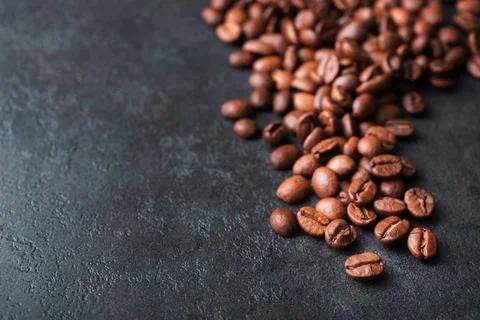 Roasted coffee beans Stock Photos
