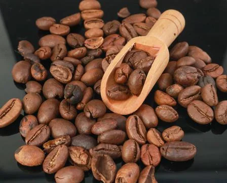 Roasted coffee beans Stock Photos
