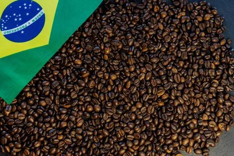Roasted coffee beans Stock Photos