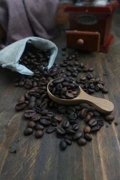 Roasted coffee beans Stock Photos