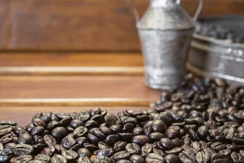 Roasted coffee beans Stock Photos