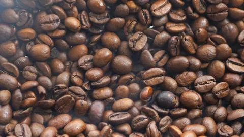 Roasted coffee beans Stockfoto's