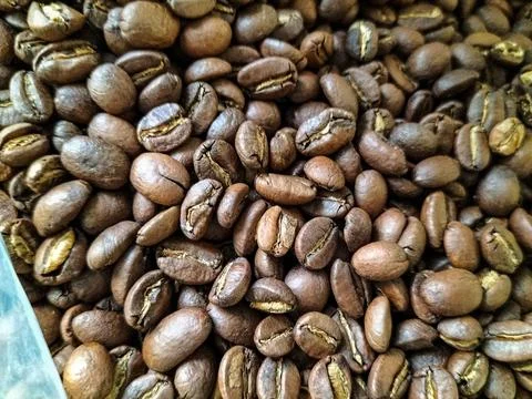 Roasted coffee beans Stock Photos