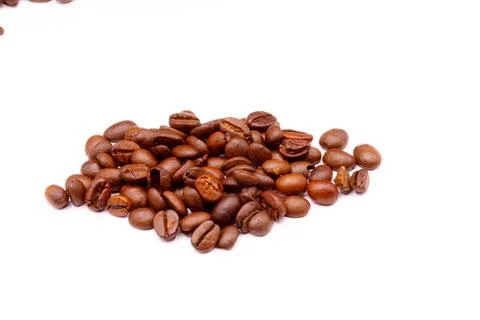 Roasted Coffee Beans Pile Stock Photos