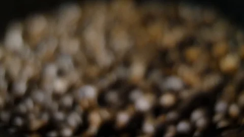 Roasted coffee beans in the soft light in 4k Stock Footage 91086932